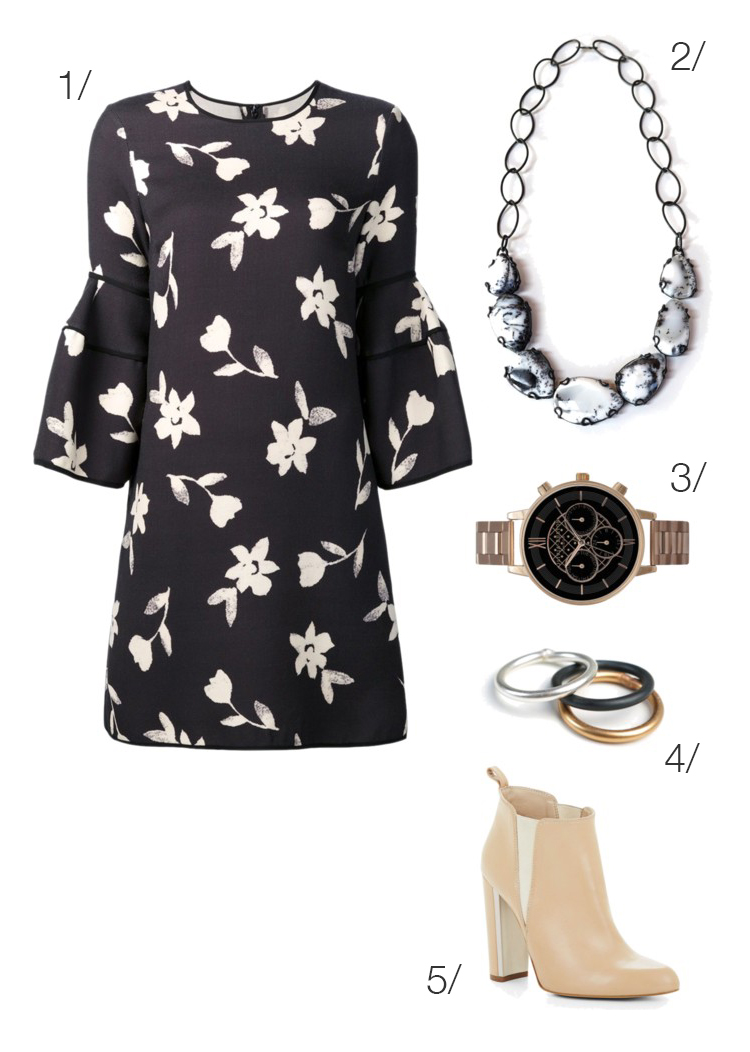 make a floral dress more funky by wearing it with ankle boots // click through for outfit details