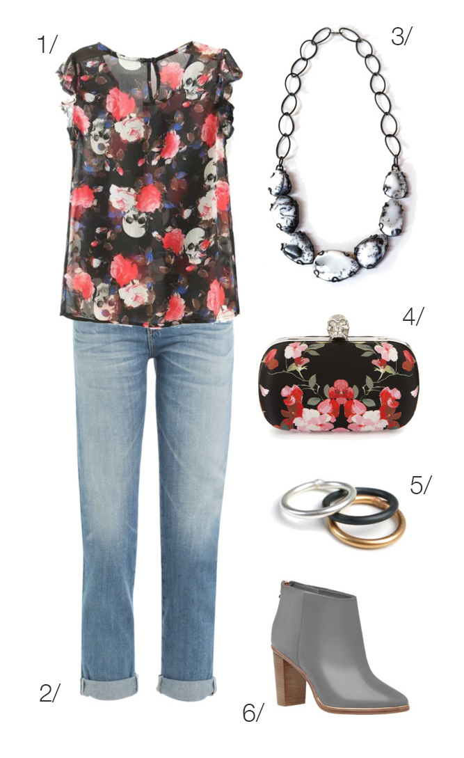casual style: fall florals with skulls // click through for outfit details