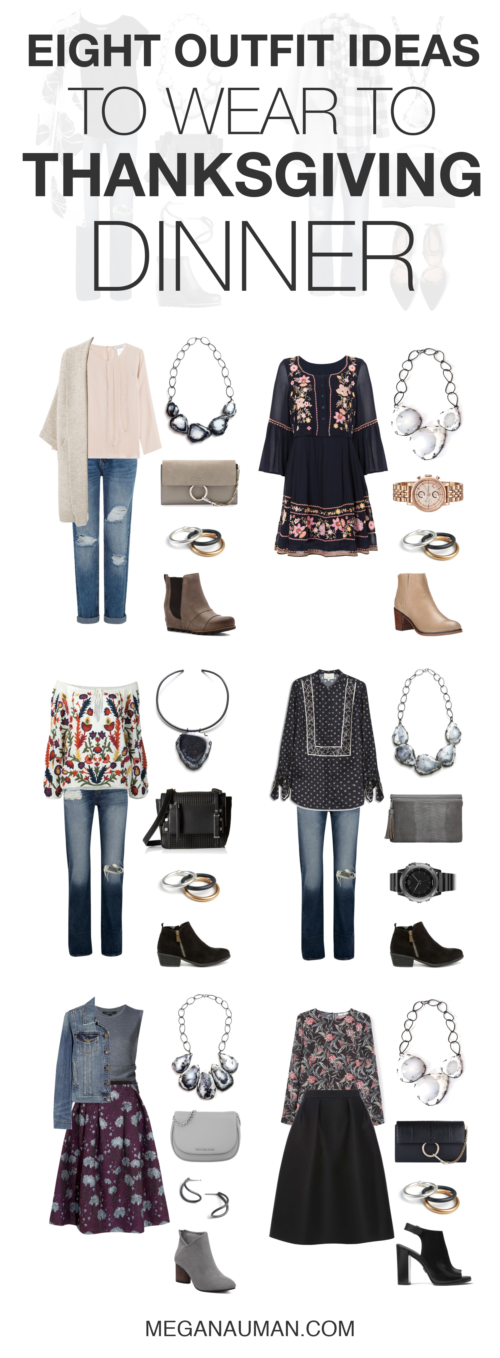 what to wear to Thanksgiving dinner: 8 outfit ideas to try // click through to see all the looks