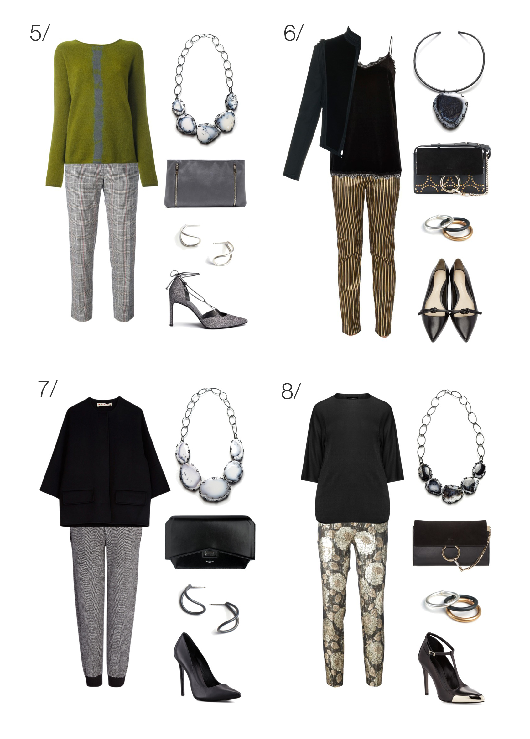 8 chic ways to wear pants to a holiday party // click through for outfit details