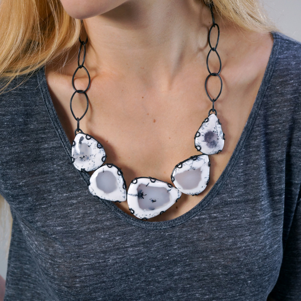 Contra Composition statement necklace