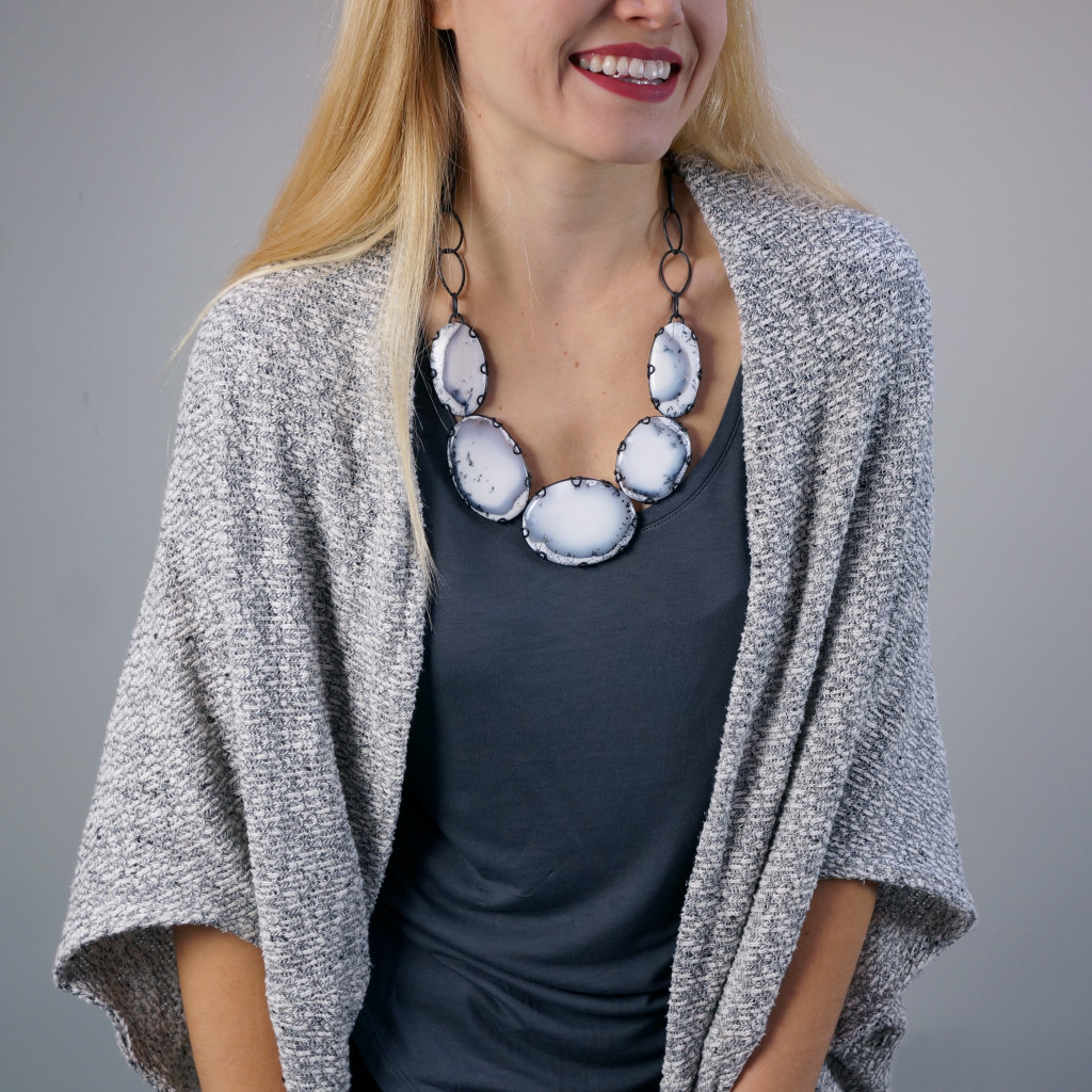 Contra Composition Necklace // a bold necklace to compliment your cozy style