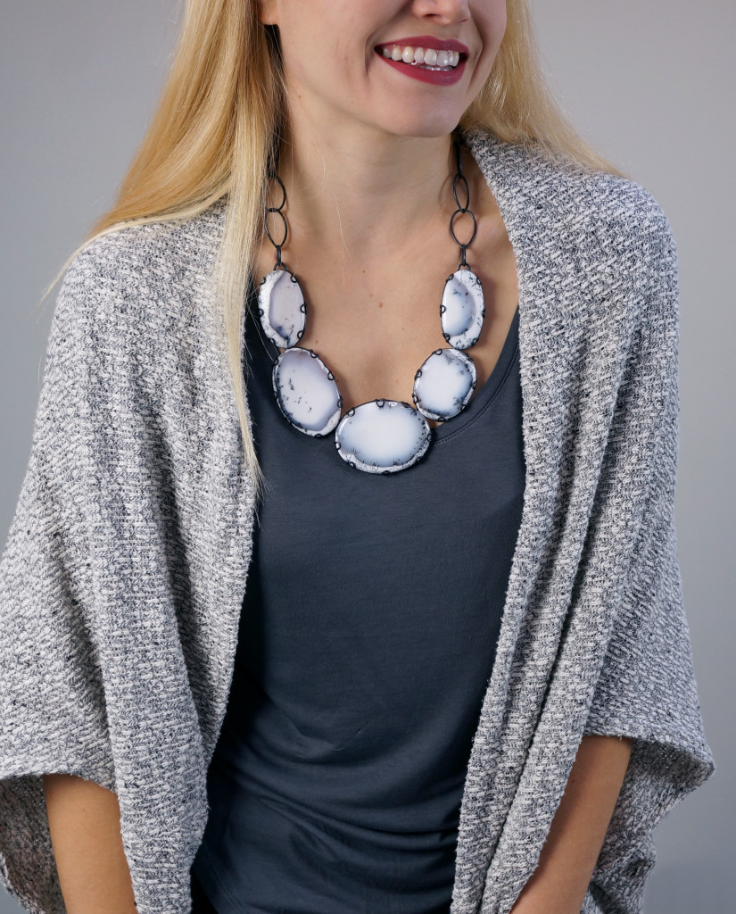 what makes the Contra Composition statement necklace so comfortable to wear? click through for details