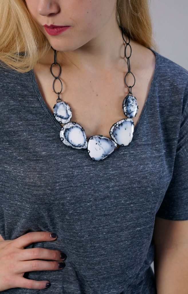 how spending a year painting rekindled my love for jewelry // one of a kind Contra Composition statement necklace by Megan Auman