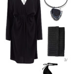 long sleeve little black dress for a winter date night