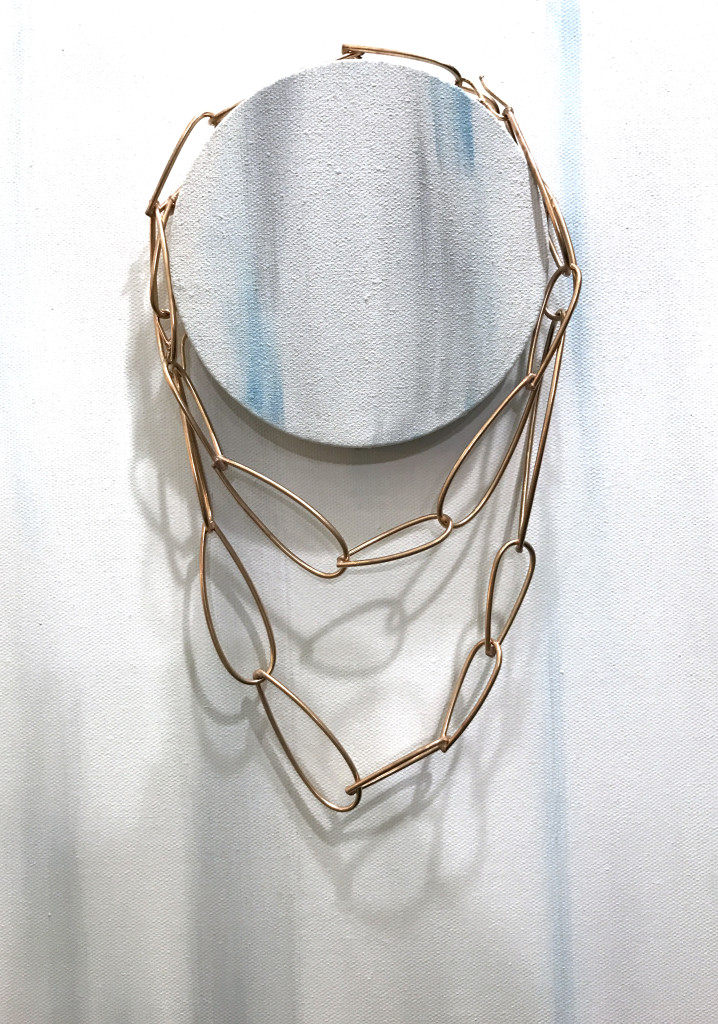 bronze modern chain link statement necklace // modular collection by megan auman