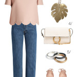 spring into summer outfit inspiration: blush and denim