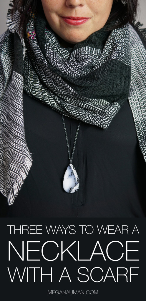 winter style accessories tips: how to wear a necklace with a scarf
