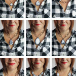 one neckline, nine different necklaces: what necklace to wear with a flannel button down shirt