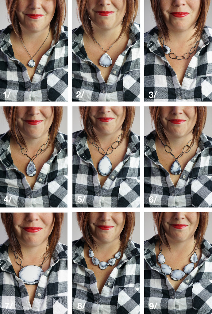 necklace with neckline style guide: what necklace to wear with a flannel plaid button down shirt