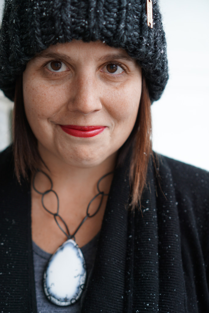 winter style: snowy winter portrait