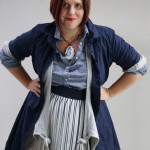 one dress challenge, day 30: layered dresses, skirt, and chambray shirt