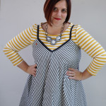 one dress challenge, day 8: striped dress over striped dress