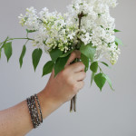 lilac season and new/old silver on steel bracelets