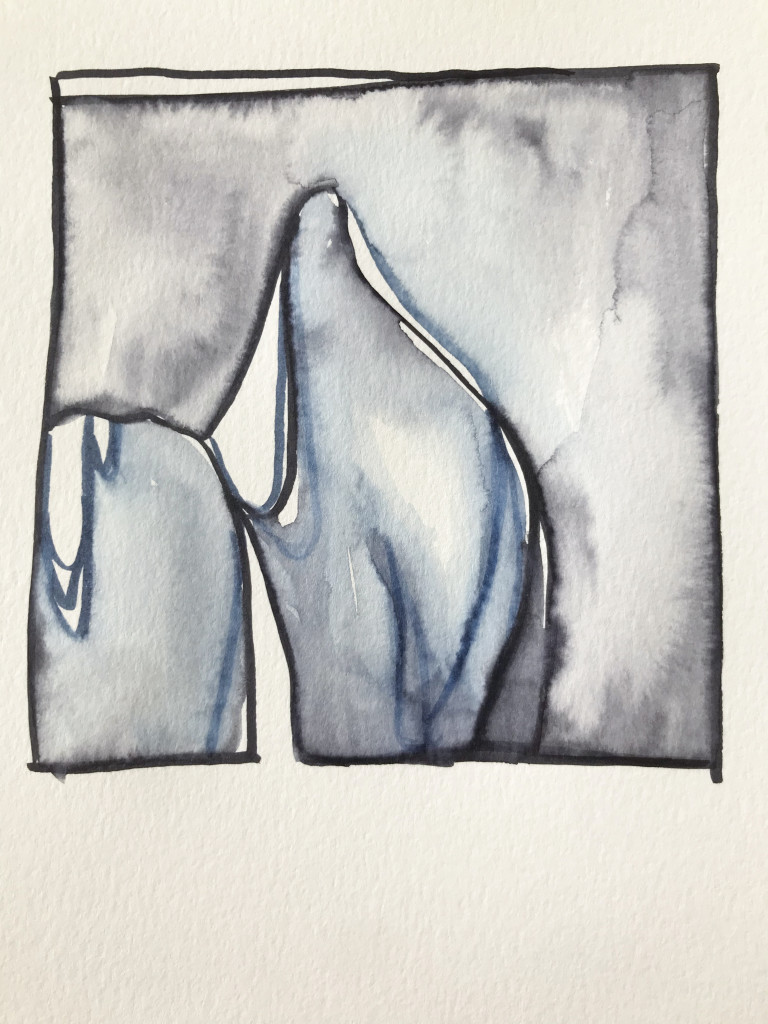 abstract painting - watercolor sketch by megan auman