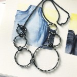 using my paintings to show off my newest jewelry line