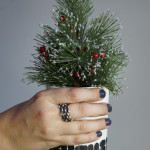 handmade holiday: faux tree in handmade ceramic mug (with silver on steel rings)
