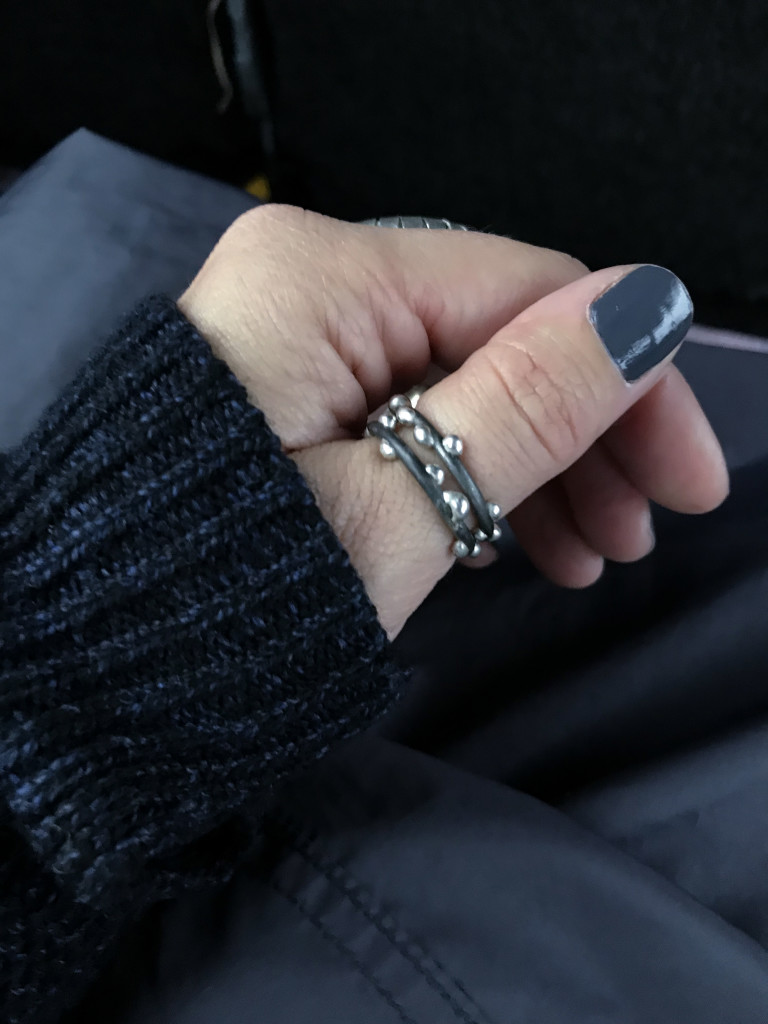 mixed metal handmade stacking thumb rings