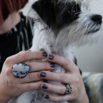 black and white puppy (and ring) love