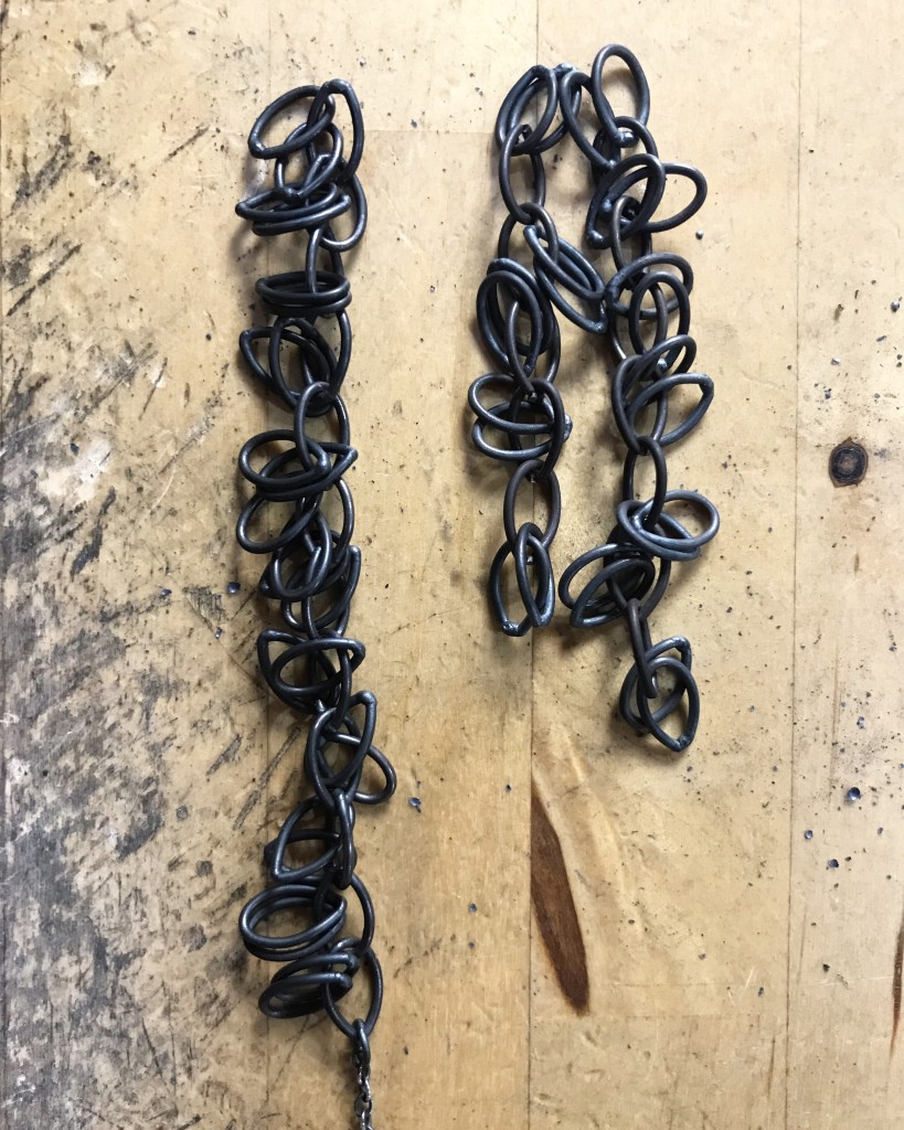 sneak peek of new chain designs by metalsmith Megan Auman