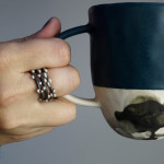 #mugshotmonday: Elizabeth Benotti mug and silver on steel stacking rings