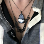 necklace layering: Contra pendant and sneak peek of the fringe necklace