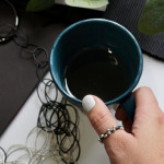 morning rituals: handmade tea cups, thumb rings, and statement necklaces