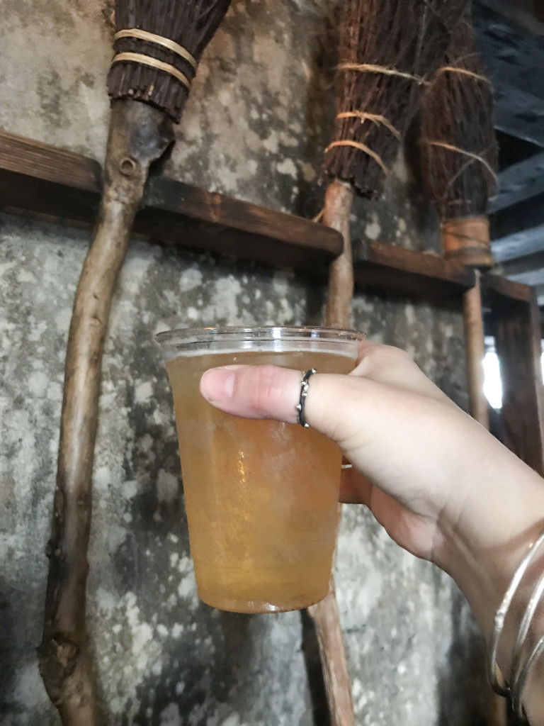 firewhiskey spiked cider and mixed metal thumb ring at harry potter world, orlando