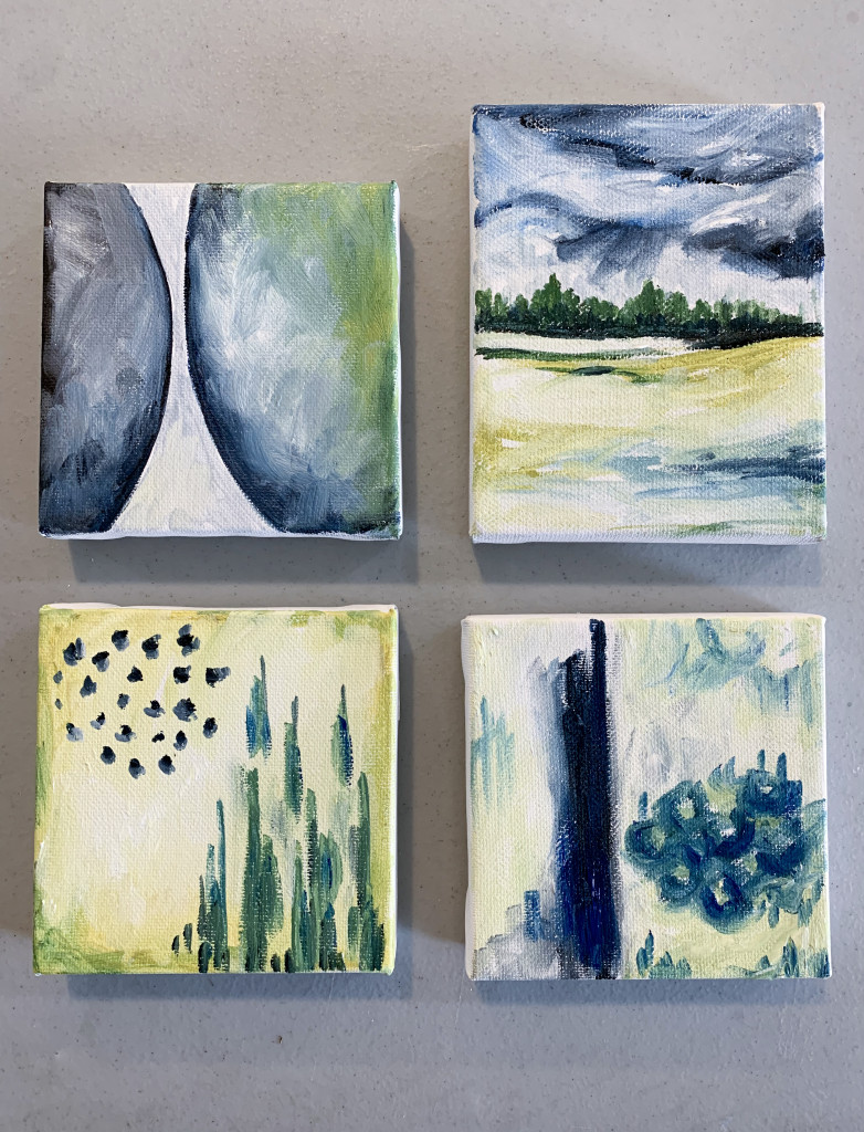 tiny oil paintings by megan auman - abstract and landscape