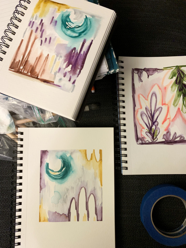 watercolor sketches by megan auman