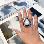 black and white statement ring (and paintings)