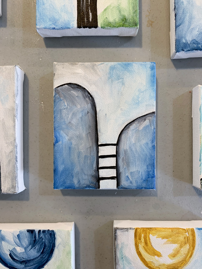 small modern abstract paintings by megan auman