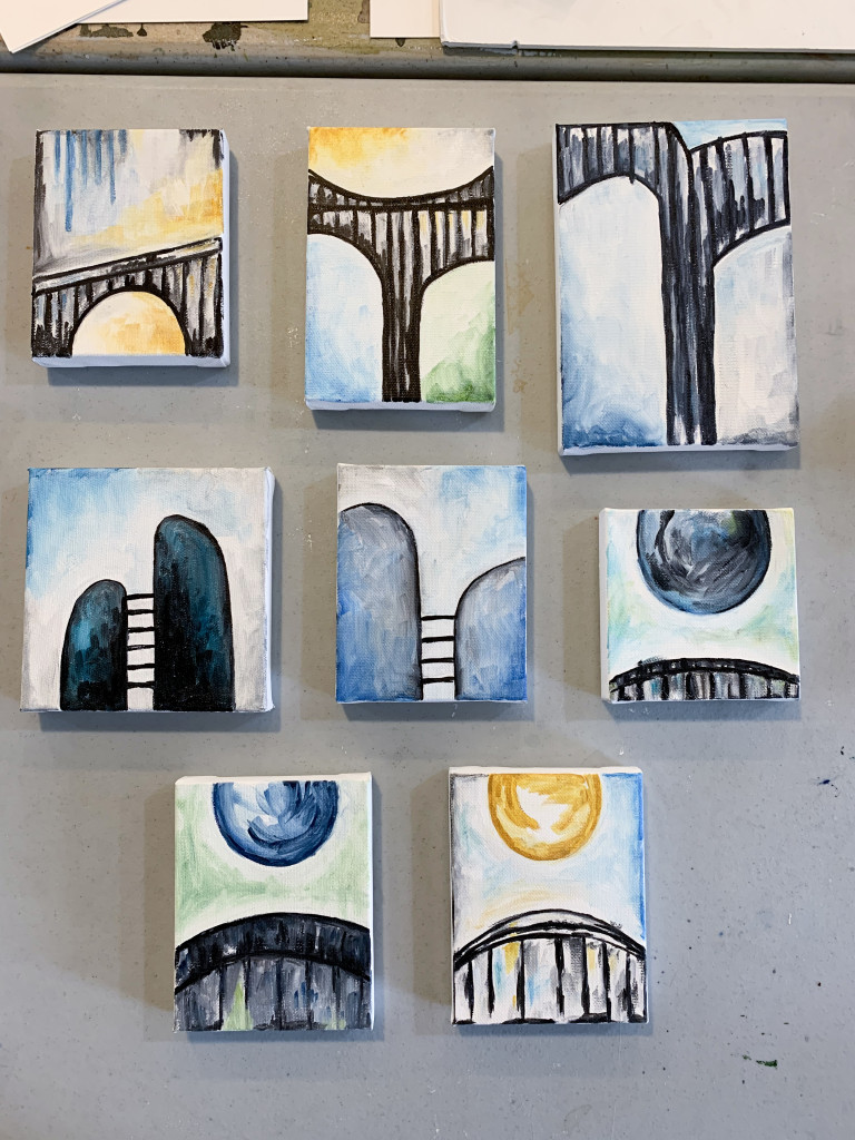 small modern abstract paintings by megan auman
