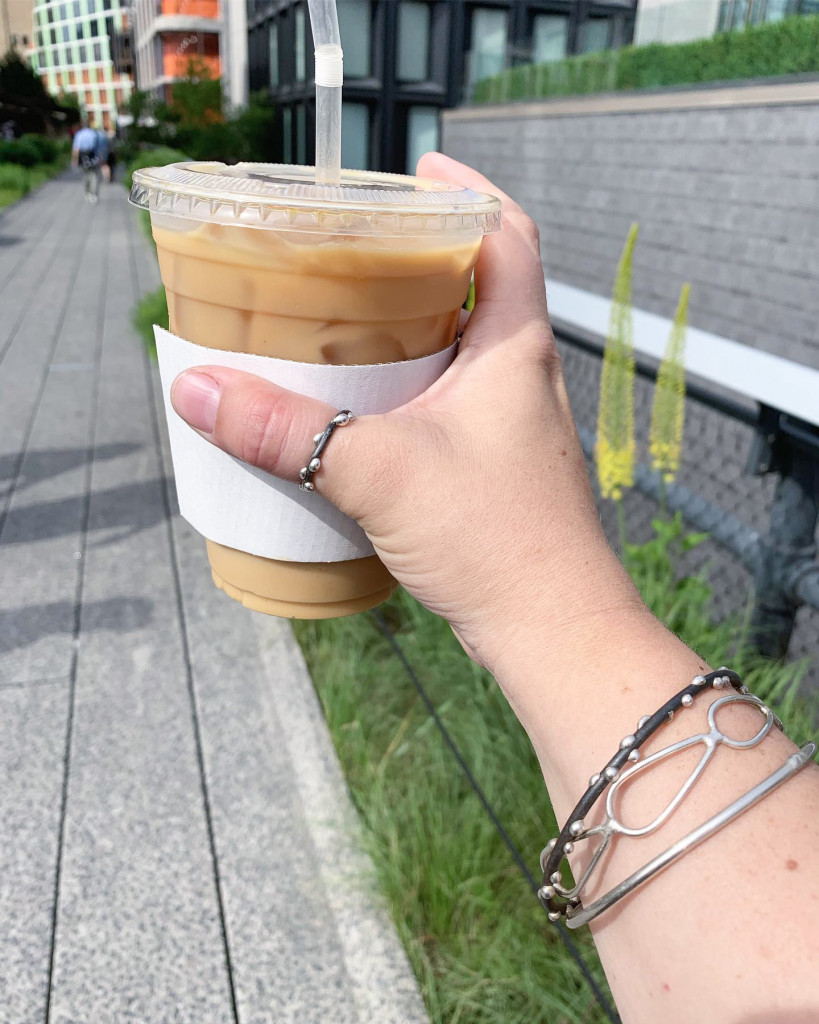 latte and jewelry - bracelet stack and thumb ring