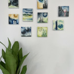 making a gallery wall with my tiny paintings