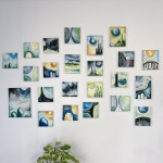 the gallery wall (of tiny paintings) is growing!