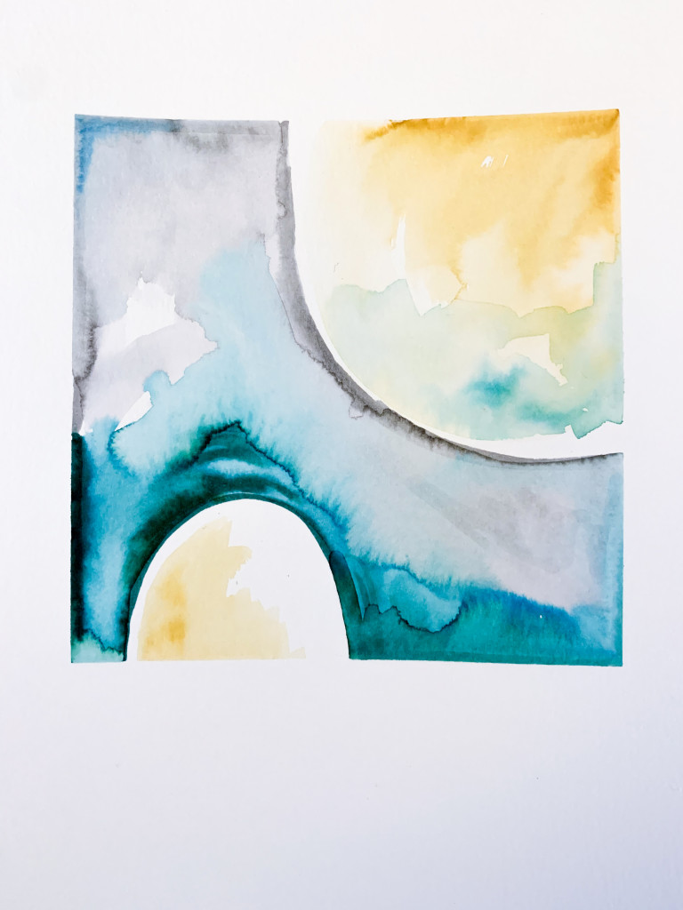 abstract watercolor sketch