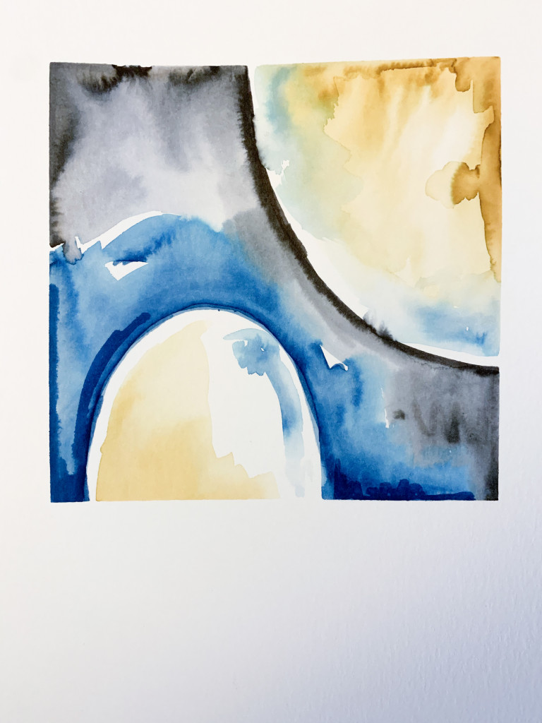 abstract watercolor sketch