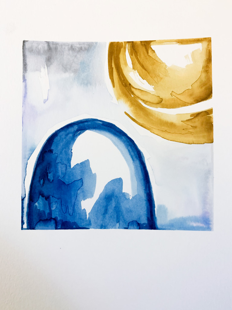 abstract watercolor sketch