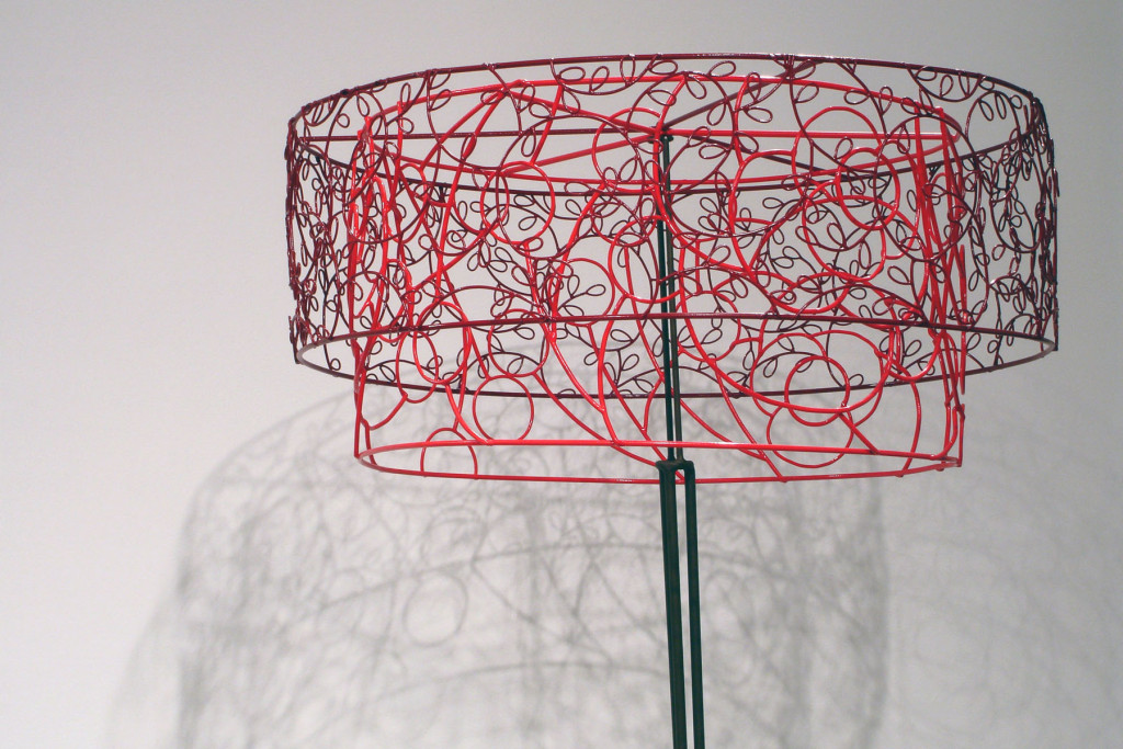 detail of wire lamp