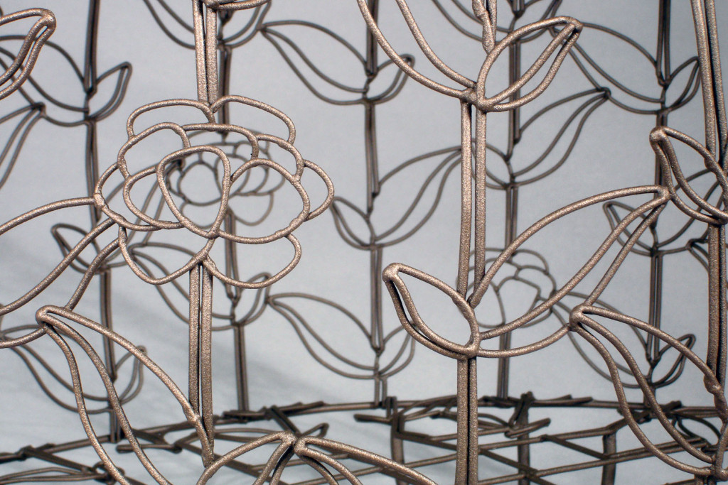 detail of wire ottoman
