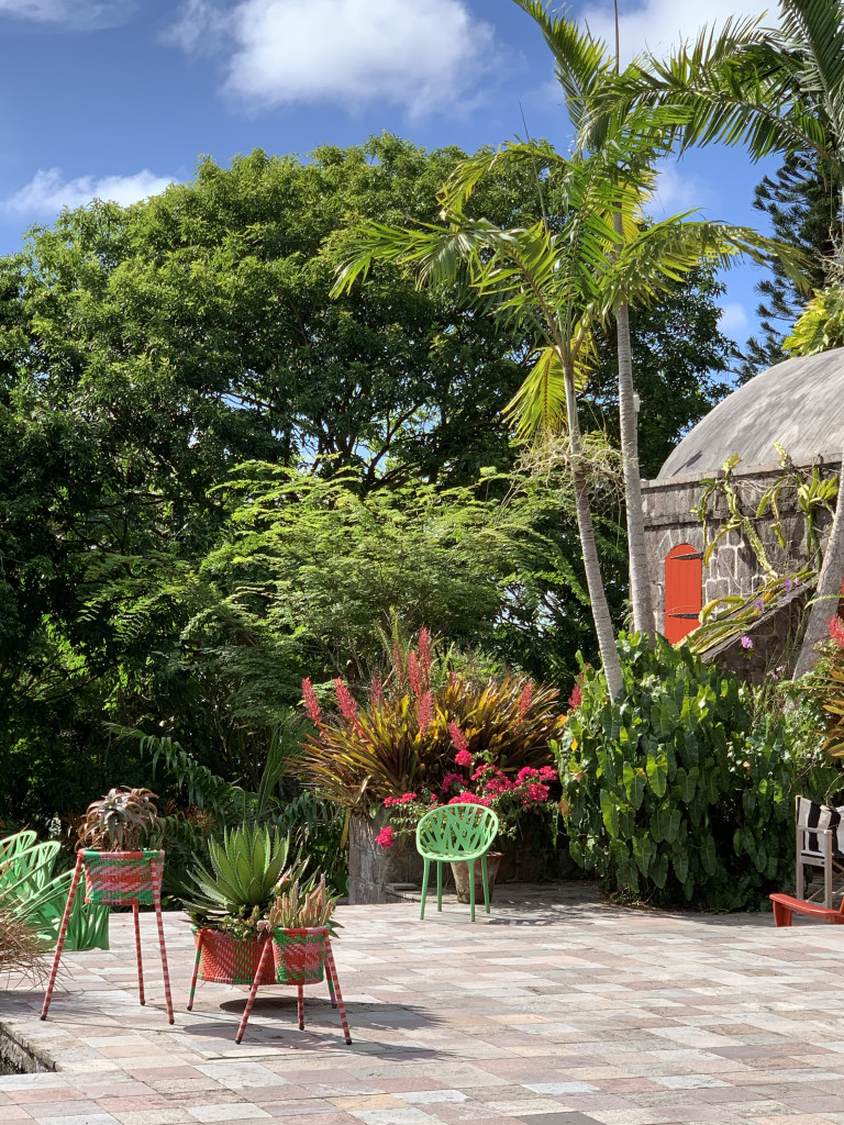 the grounds and gardens of Golden Rock Inn Nevis, West Indies