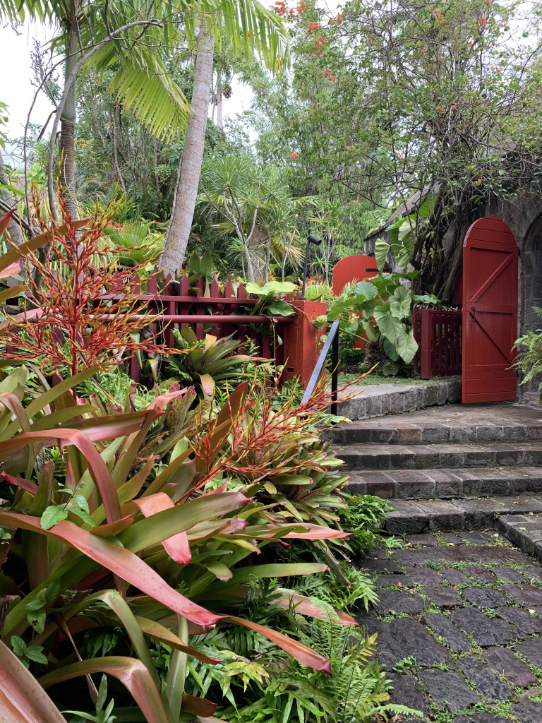 the grounds and gardens of Golden Rock Inn Nevis, West Indies