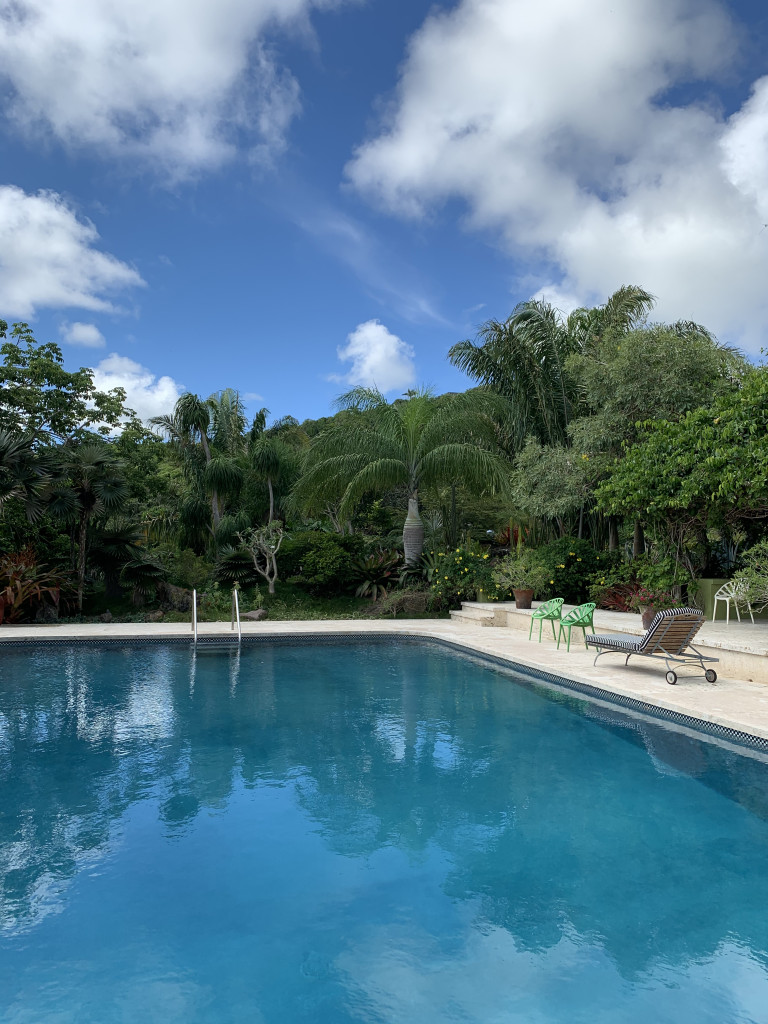 the pool at Golden Rock Inn Nevis, West Indies, Caribbean