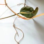 modern botanically inspired art jewelry: Joie necklace in bronze