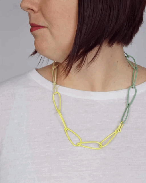 colorful chain necklace - modern jewelry