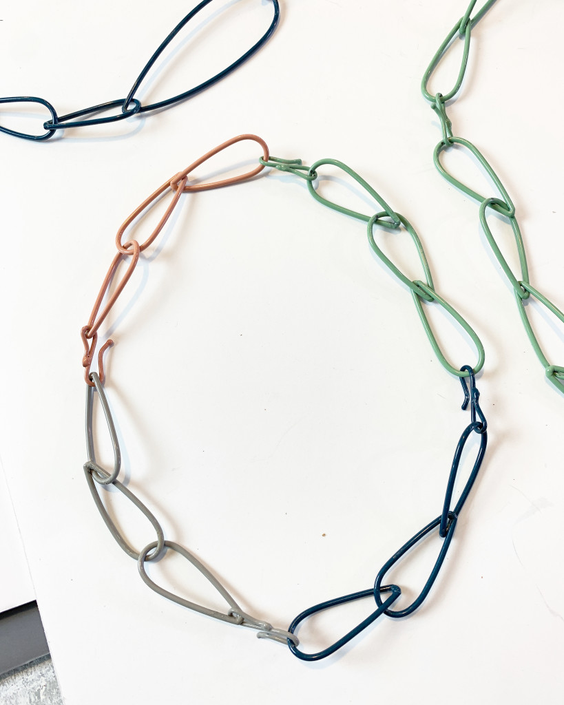 modern colorful chain necklace by designer and metalsmith megan auman