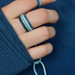 new stacking rings in shades of blue