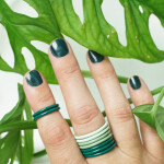 shades of green (stacking rings) for summer