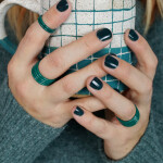 #mugshotmonday: shades of green stacking rings and a cozy sweater